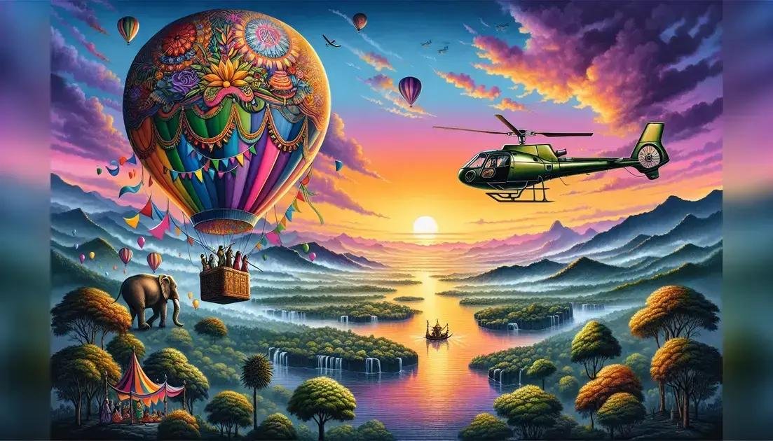 Comemoração nas Alturas: Passeios de Balão e Helicóptero para Datas Especiais